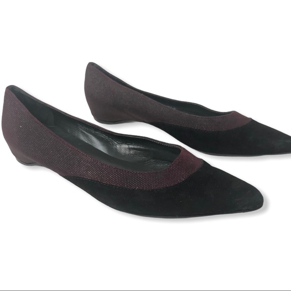 Stuart Weitzman Regent Suede Textured Leather Flat - Picture 5 of 15